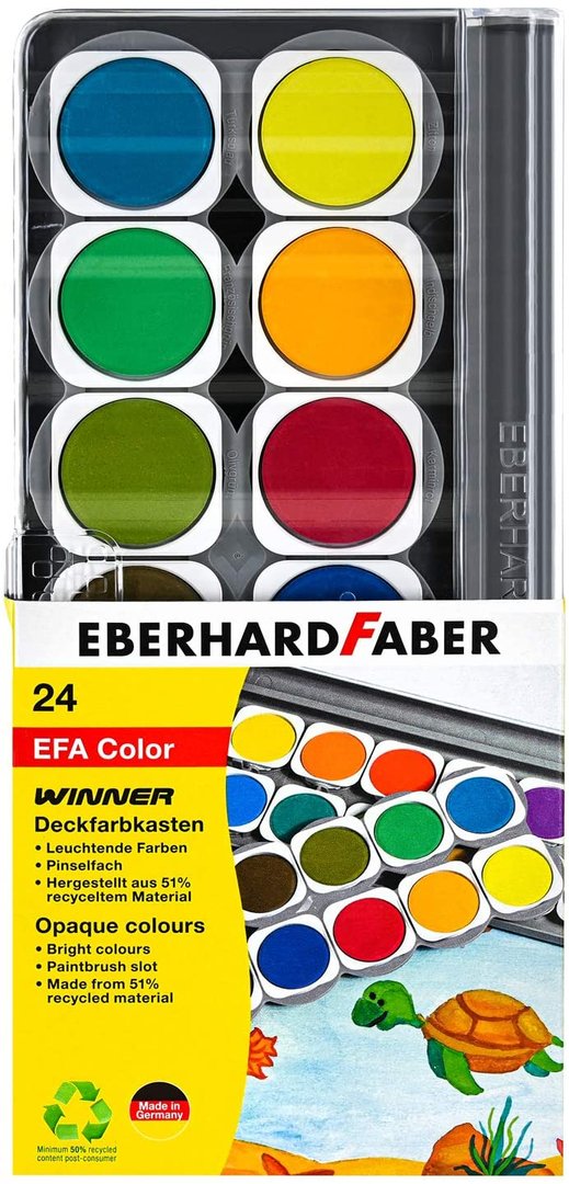 EBERHARD FABER 578324 | 24er Deckfarbenkasten |
