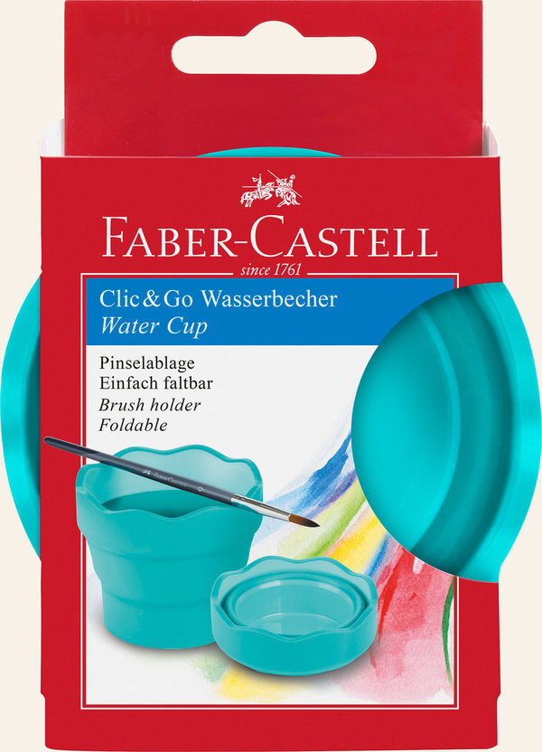 FABER-CASTELL 181580 | Malbecher | Clic&Go | türkis