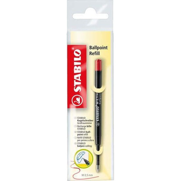 Kugelschreiber | Großraummine | STABILO Ballpoint Refill | Einzelmine | rot | STABILO