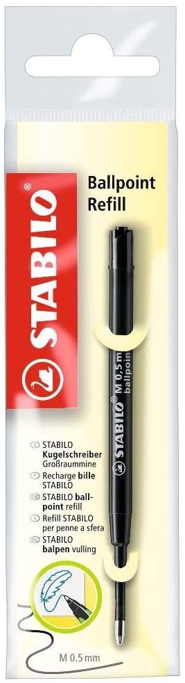 Kugelschreiber | Großraummine | STABILO Ballpoint Refill | Einzelmine | schwarz | STABILO