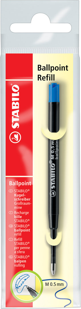 Kugelschreiber | Großraummine | STABILO Ballpoint Refill | Einzelmine | blau | STABILO