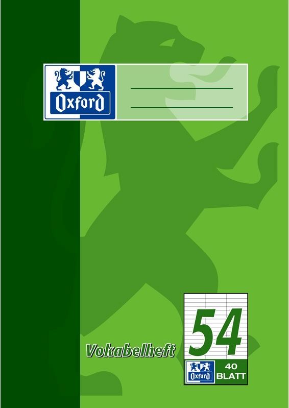 OXFORD 100050390 |A5 - Lineatur 54 (3 Spalten) - 40 Blatt - 90 g/m²  | farbig sortiert