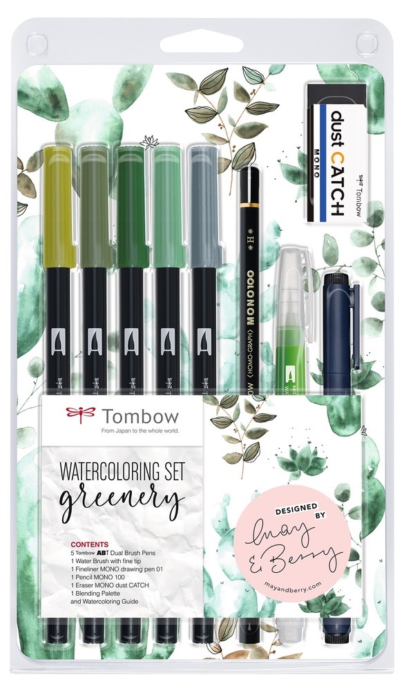 TOMBOW WCS-GR | Watercoloring Set Greenery