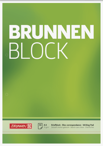 BRUNNEN | Block A4 | unliniert | gelocht