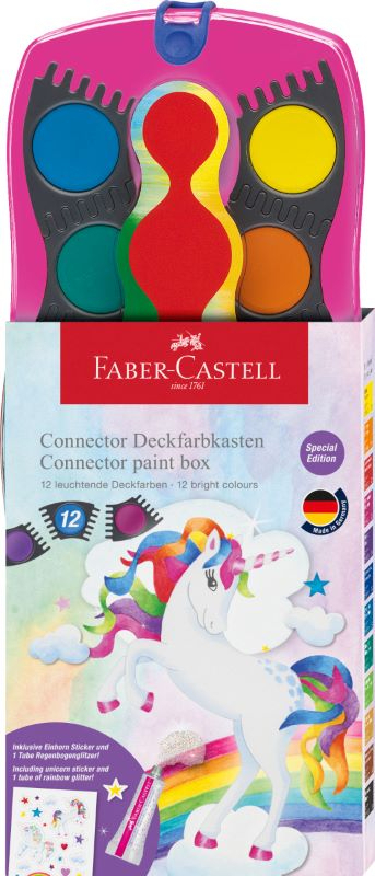 FABER-CASTELL | 12er Deckfarbenkasten | Einhorn | rosa