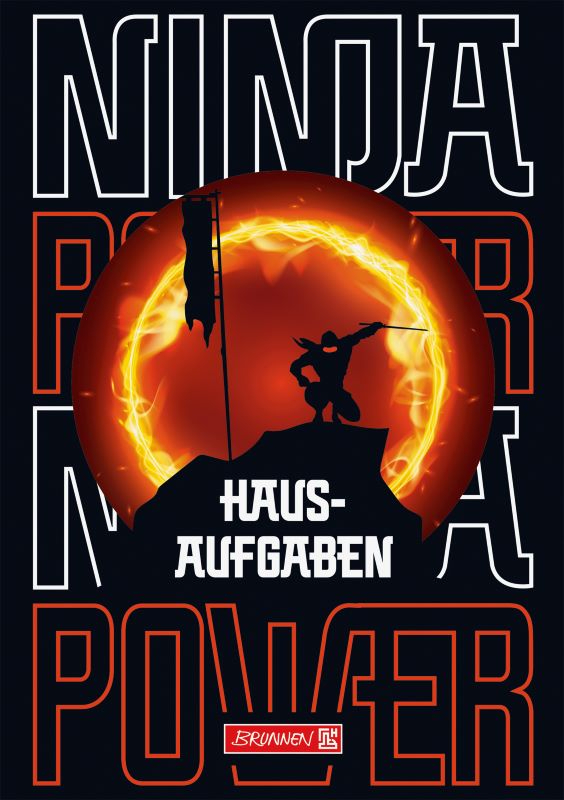 BRUNNEN | Ninja Power | Hausaufgabenheft A5 | 48 Blatt