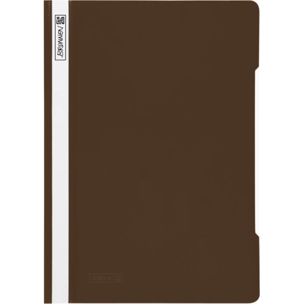 Ein brauner Schnellhefter aus PP Kunststoff von Brunnen.