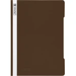 Ein brauner Schnellhefter aus PVC Kunststoff von Brunnen.