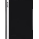 Ein schwarzer Schnellhefter aus PVC Kunststoff von Brunnen.