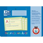 Ein Schreiblernheft Lineatur SL im DIN A4 quer Format mit blauem Cover von der Marke Oxford.