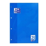 Ein Schulblock Lineatur 25 im DIN A4-Format mit blauem Cover von Oxford.