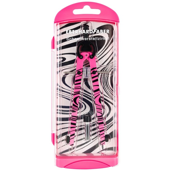 Schnellverstellzirkel | pink/schwarz | EBERHARD FABER