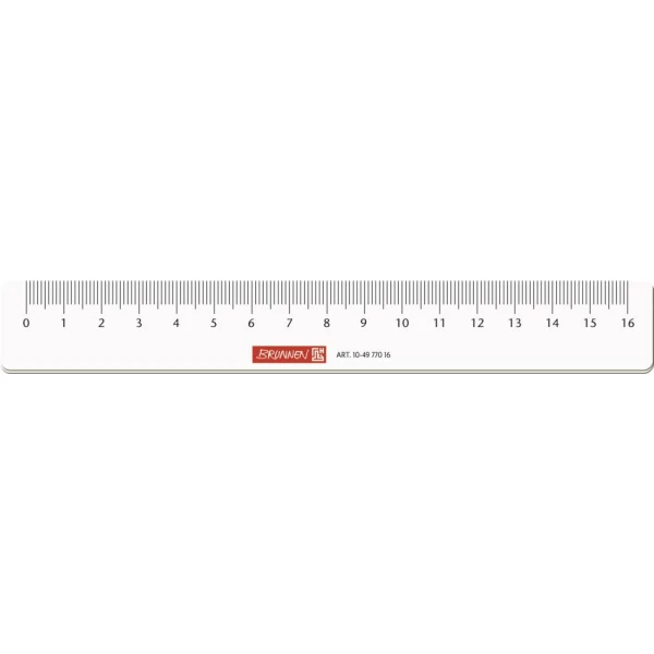 Lineal Plastik | 16cm | transparent | BRUNNEN