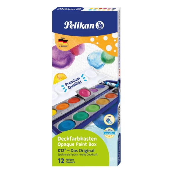 Deckfarbkasten K12 | blau | 12 Farben | PELIKAN
