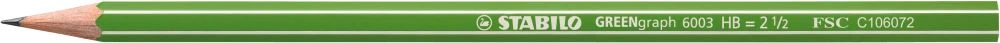 STABILO GREENgraph umweltfreundlicher Bleistift in der Stärke HB, Seitenansicht.