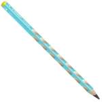 STABILO EASYgraph S Bleistift für Linkshänder in der Farbe blau, Schrägansicht.