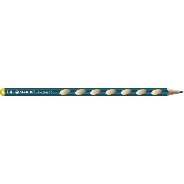 STABILO EASYgraph S Bleistift für Linkshänder in der Farbe petrol, Seitenansicht.