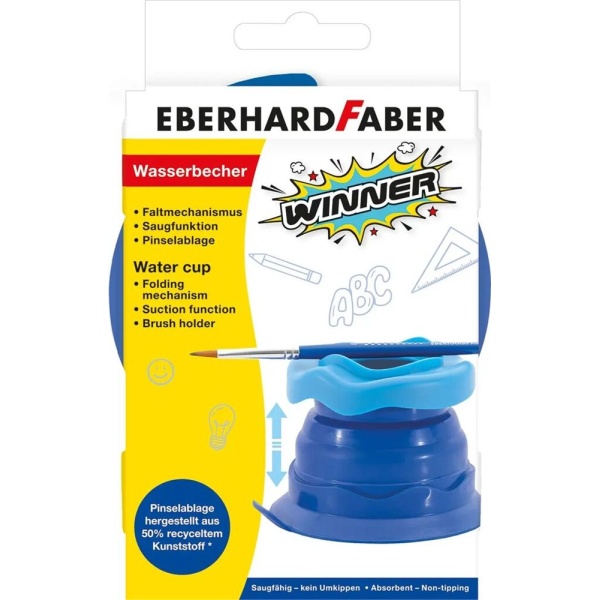 Malbecher Winner blau von EBERHARD FABER in Verpackung.