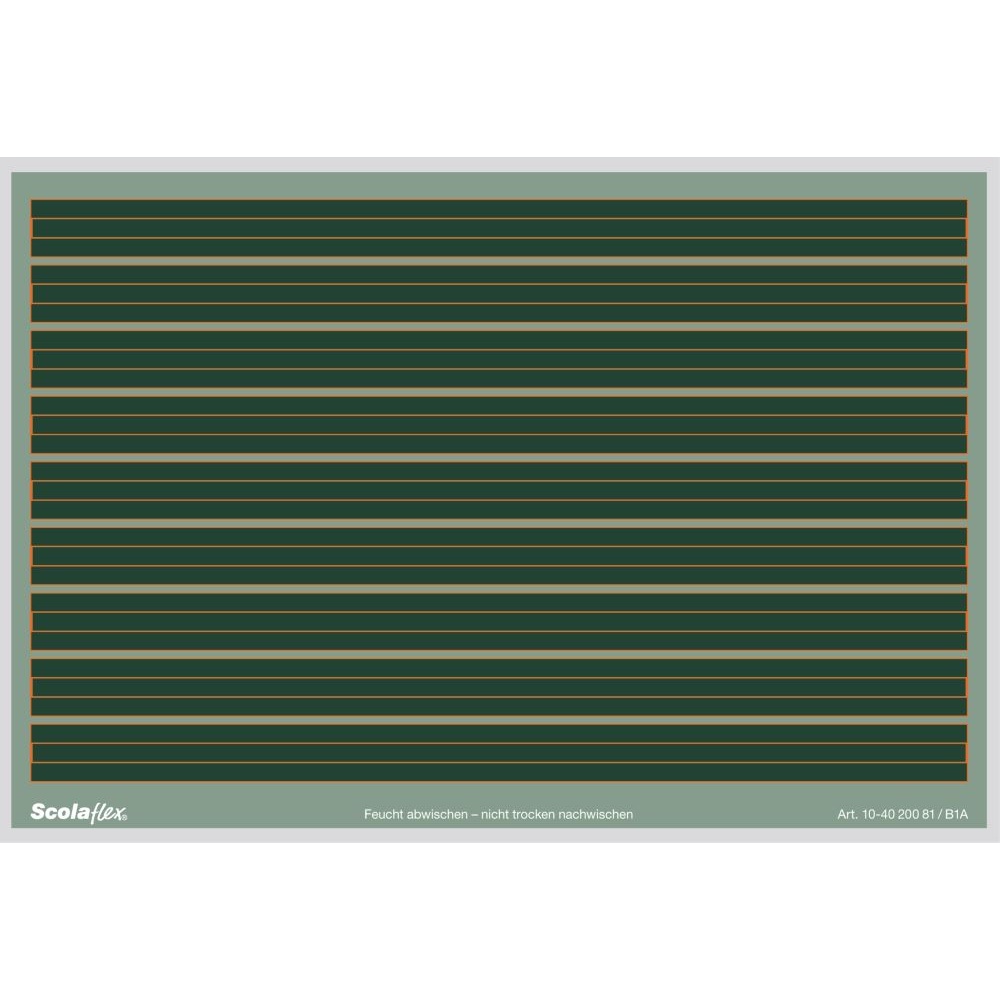 Scolaflex Tafel | Lineatur B1A | 1 Seite Lineatur 1 und 1 Seite blanko | BRUNNEN