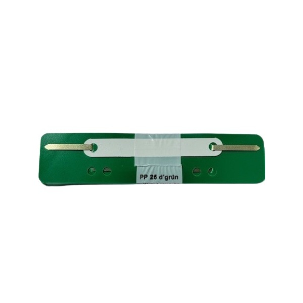 Heftstreifen Plastik | 25er Pack | verschiedene Farben | Q-Connect - dunkelgrün