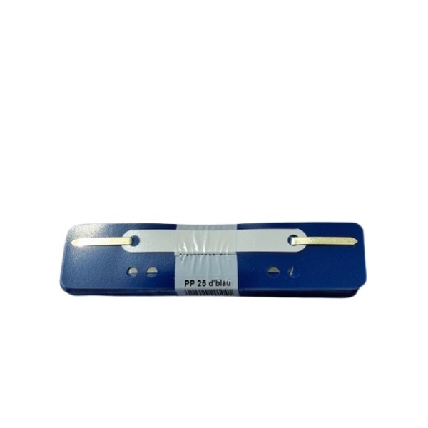 Heftstreifen Plastik | 25er Pack | verschiedene Farben | Q-Connect - dunkelblau
