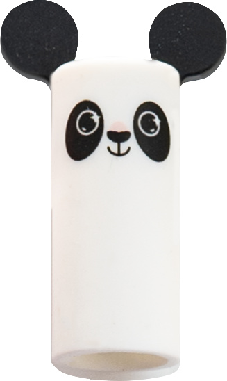 EBERHARD FABER Animal Erase It! Stiftekappe mit dem Design eines Pandas, Frontalansicht.