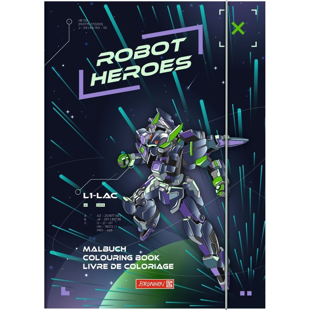 Ausmalheft | Robot Heros | BRUNNEN