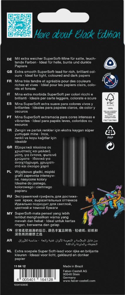 Holzfarbstift Black Edition | 12er Etui | FABER-CASTELL – Bild 2