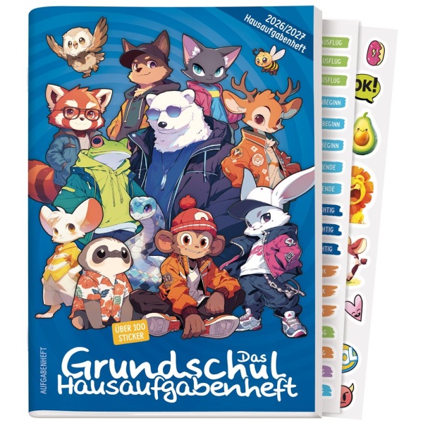 Grundschul-Hausaufgabenheft | A5 | Rasselbande | Mit Datum | 2026/2027 | HÄFFT