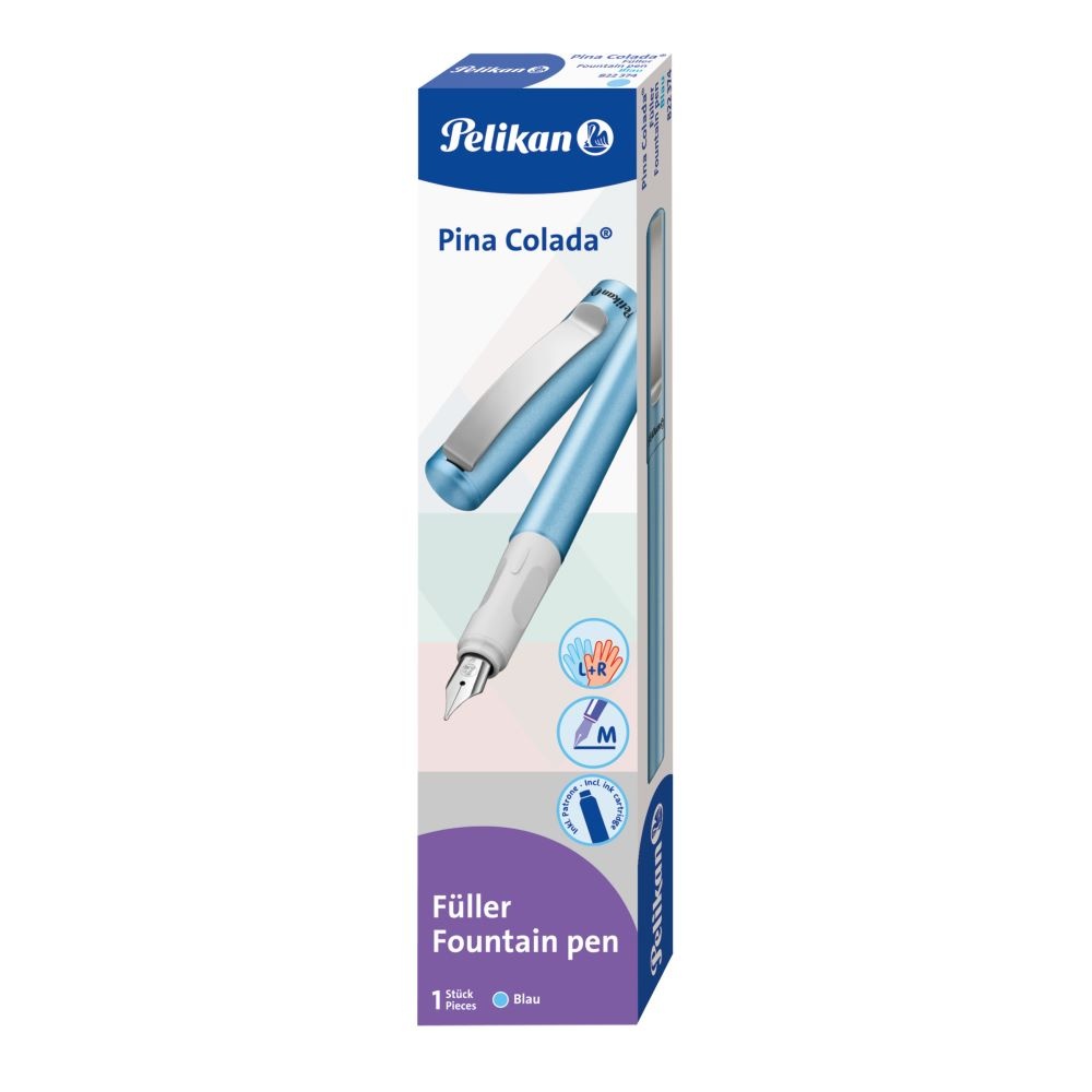 Schulfüller mit Standard-Feder-M | Pina Colada | blau | PELIKAN – Bild 3