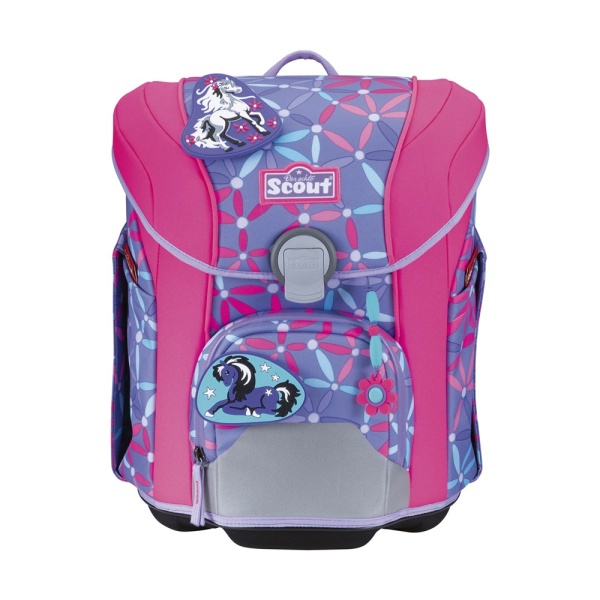 Scout Schulranzen Micro Pony Love, Vorderansicht, flieder/pink.
