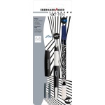 EBERHARD FABER Schreibset in schwarz/weiß mit NXT-Pen Schulfüller, zwei Patronen und Tintenlöscher in Verpackung.