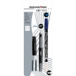EBERHARD FABER Schreibset in grau/schwarz, mit NXT-Pen Schulfüller, zwei Patronen und Tintenlöscher in Verpackung.