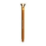 EBERHARD FABER Animal Erase It! Gelschreiber in der Farbe braun, Stiftkappe im Design eines Faultieres, Frontalansicht.