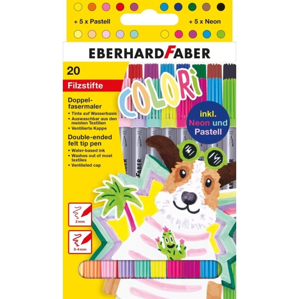 Filzstift Doppelender | 20er Etui | EBERHARD FABER