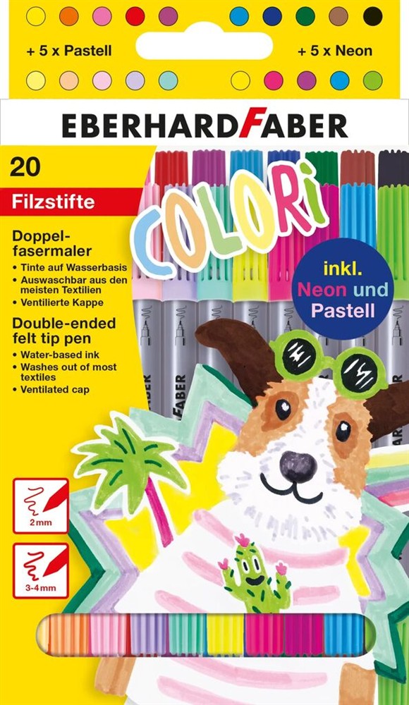 Filzstift Doppelender | 20er Etui | EBERHARD FABER