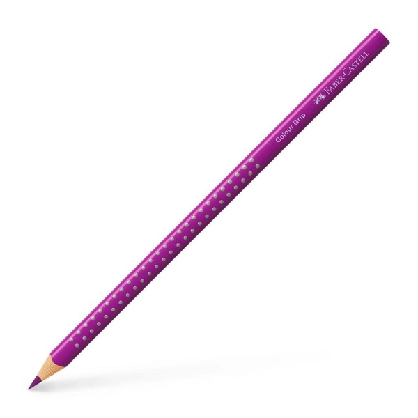 Faber-Castell Colour Grip Buntstift in der Farbe Lavendel, Schrägansicht.