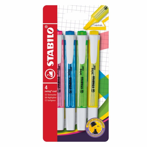 Textmarker | swing cool | 4er Pack | STABILO