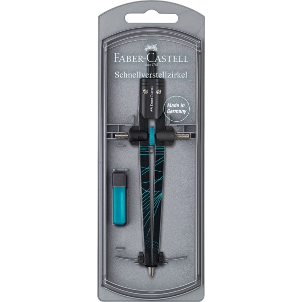 Schnellverstellzirkel Twister | petrol/schwarz | FABER-CASTELL