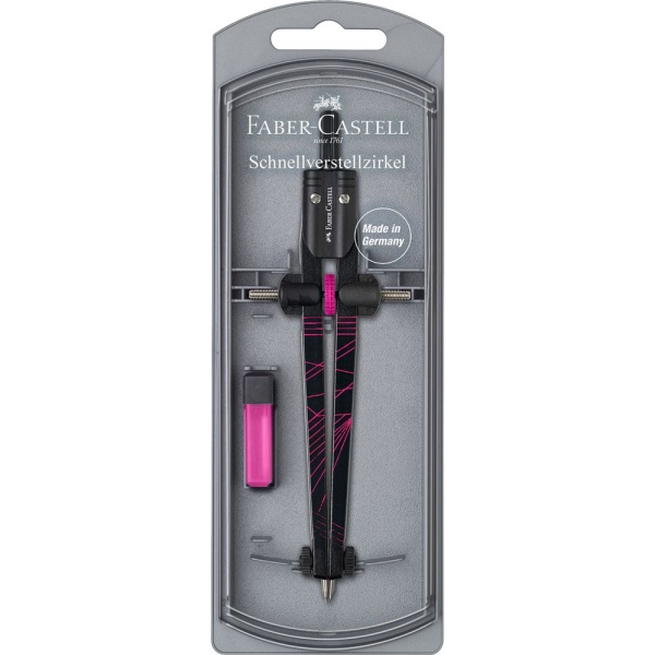 Schnellverstellzirkel Twister | pink/schwarz | FABER-CASTELL