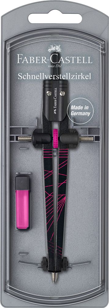 Schnellverstellzirkel Twister | pink/schwarz | FABER-CASTELL