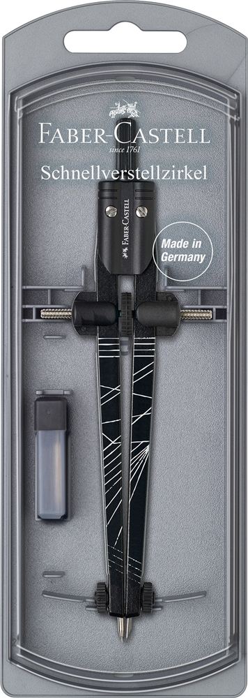 Schnellverstellzirkel Twister | silber/schwarz | FABER-CASTELL