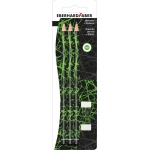 EBERHARD FABER 3er Pack Bleistifte mit Radiergummi in den Farben Grün und Schwarz in Verpackung, Frontalansicht.